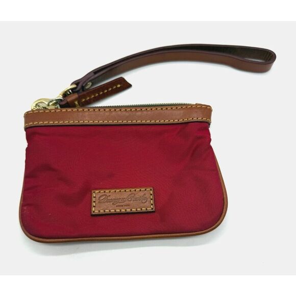 Dooney & Bourke Slim Wristlet Red Leather Trim - Picture 1 of 6